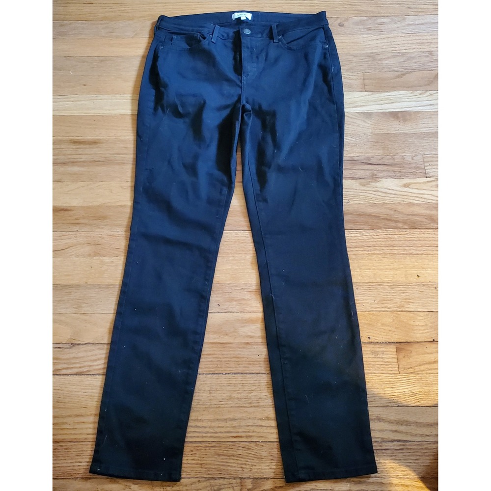 NYDJ Womens Black Straight Leg Jeans Pants Lift Tuck Technology Size 8 NWOT